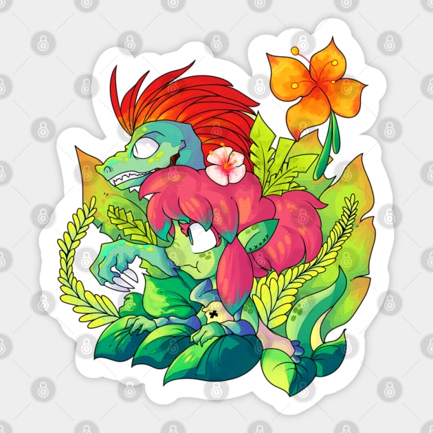 Raptor Girl Sticker by Yukipyro